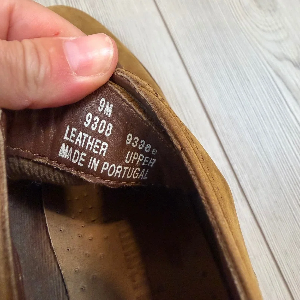 Timberland 9M Tan Leather Waterproof Chukka Desert Boots 9308 Made Portugal